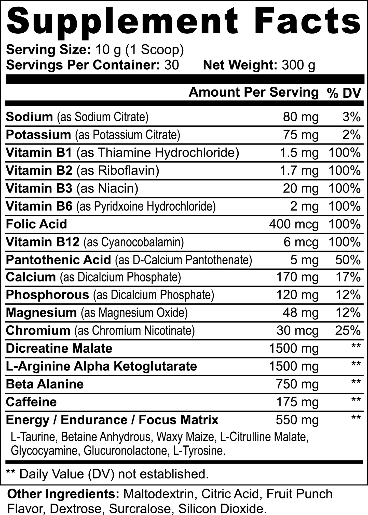 LUMBERJACKED Pre-Workout Powder (Fruit Punch)