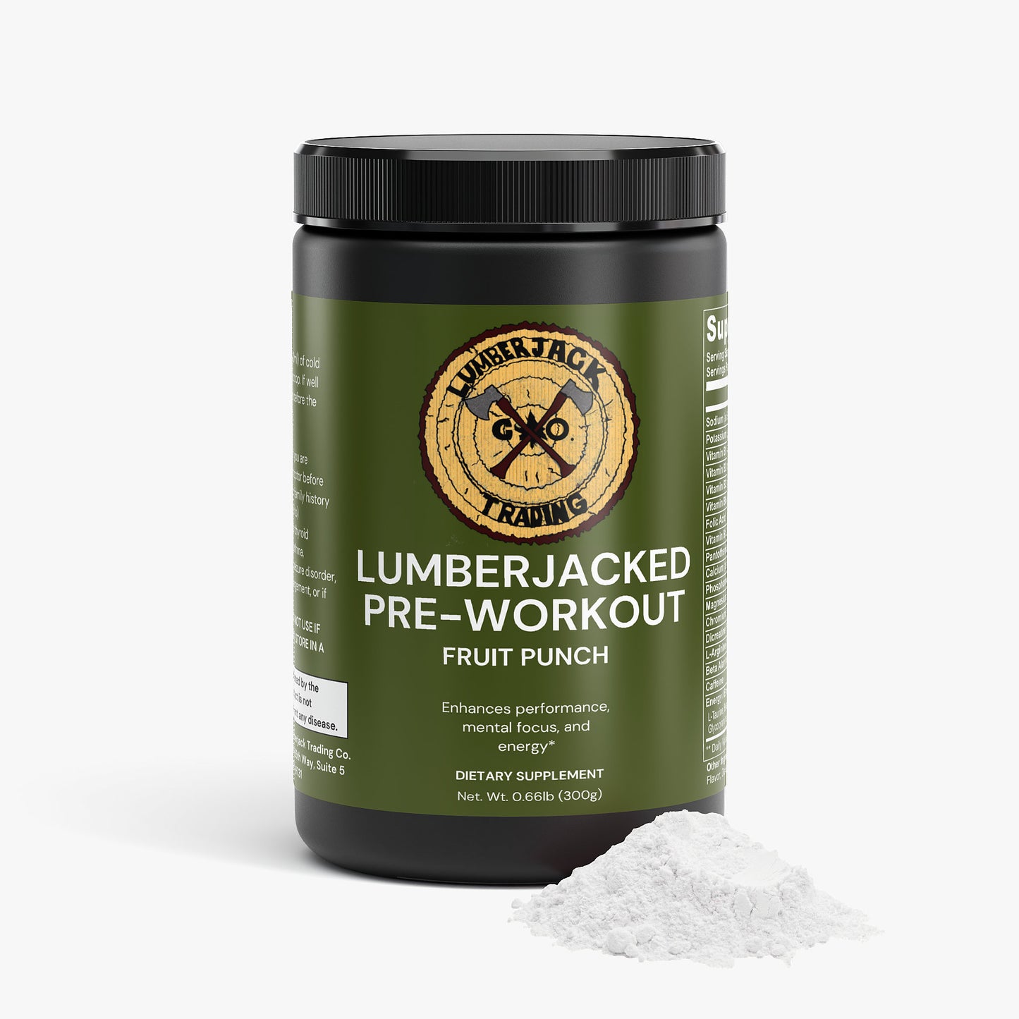 LUMBERJACKED Pre-Workout Powder (Fruit Punch)